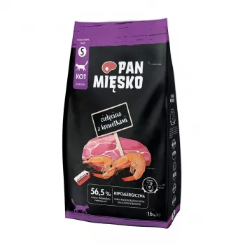Sausā barība kaķiem Pan Mięsko Teļa gaļa ar garnelēm S 1.6 kg