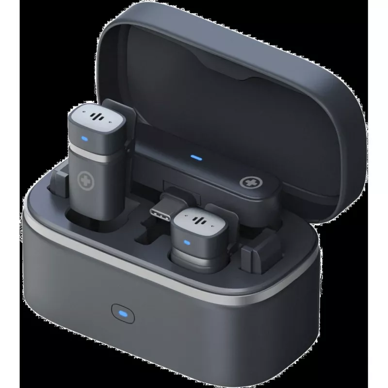 Bezvadu mikrofona komplekts Plusonic PS-TDS9 ar USB-C, Lightning un 3.5 mm savienotājiem