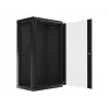 Sienas stiprinājuma skapis Lanberg WF01-6422-10B, 22U, 19 collu, 600x450x1085 mm, tērauds, melns