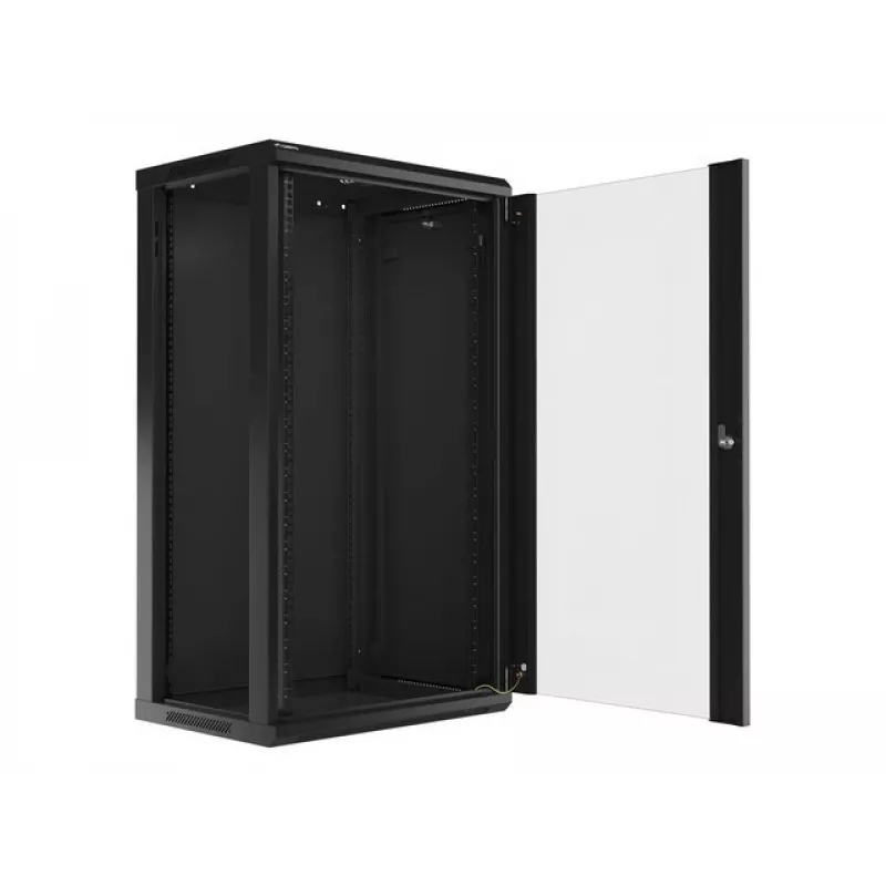 Sienas stiprinājuma skapis Lanberg WF01-6422-10B, 22U, 19 collu, 600x450x1085 mm, tērauds, melns