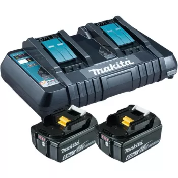 Makita DC18RD - Akumulatora lādētājs + 2 akumulatori - Li-Ion - 6 Ah - 108 Wh - 2 kanālu uzlāde