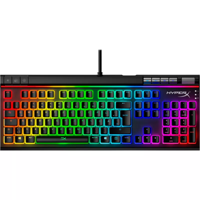 HyperX Pudding Keycaps pilns taustiņu komplekts, ABS, melns, DE izkārtojums