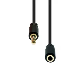 4-pin plāns pagarinājuma kabelis ProXtend M4EXS-10, 10 pēdas (3,05 m), Melns