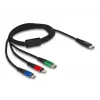 DeLOCK USB Lādēšanas Kabelis 3 in 1 USB Type-C uz Lightning Micro USB 1 m