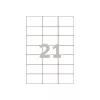 Avery Līmes uzlīmes - Baltas - 42,3 x 70 mm - 2100 uzlīmes (100 lapas x 21) (3652)
