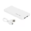 Blow PB10A jaudas banka 10000 mAh, 2x USB (1A + 2,1A), micro USB ieeja, Li-Po, balta