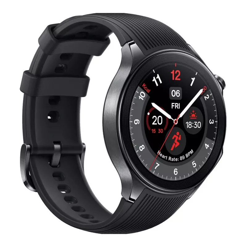 OnePlus Watch 2 - 46 mm - viedpulkstenis ar fluoroelastomēra siksniņu - plaukstas locītava 140-210 mm - 3.63 cm (1.43) displejs
