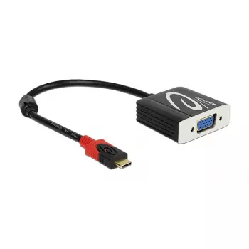Video kabeļa adapteris DeLOCK 62994 USB Type-C uz VGA 0,2m Melns