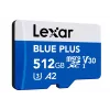 MicroSDXC atmiņas karte Lexar BLUE PLUS 512 GB, UHS‑I, nolasīšana 170 MB/s, U3/V30