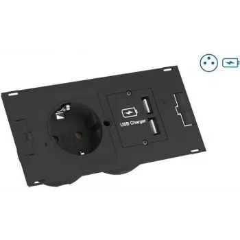 BACHMANN DUE komplekts: 1x DUE UTE+USB lādētājs, 1x T-sadalītājs GST18, 2m GST18