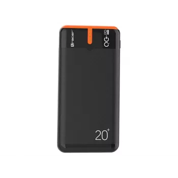 Pārnēsājams lādētājs TRACER EnerGen 20000 mAh, Power Delivery 20W, USB-C ieeja, 2×USB-A izejas, 3 ierīču atbalsts, oranžs