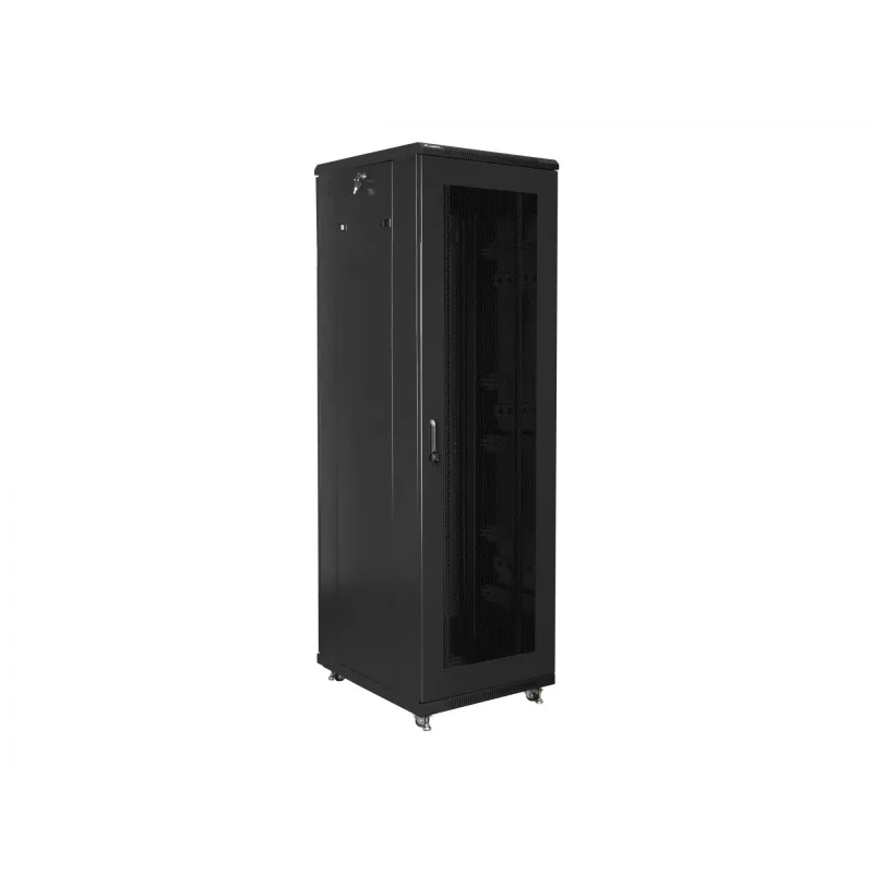 Brīvi stāvošs skapis LANBERG FF01-6842-23B 42U, 800 mm dziļums, 600 mm platums, 95 kg, IP20, melns