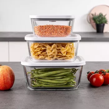 Rommelsbacher vakuuma stikla trauku komplekts VCG 1, 3 daļas (350 ml, 670 ml, 1100 ml), caurspīdīgs