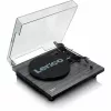 Lenco LS-10 Black – Belt-drive audio atskaņotājs ar iebūvētiem skaļruņiem, 33/45 RPM, RCA izeja, austiņu ligzda