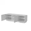 TV skapis cama meble LIVERTI 150x42x48 cm, balts, skaidu plātnes virsma