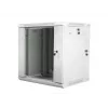 Divsekciju sienas skapis 19 inch 12U 600x600 pelēks LANBERG (plakanā iepakojumā)