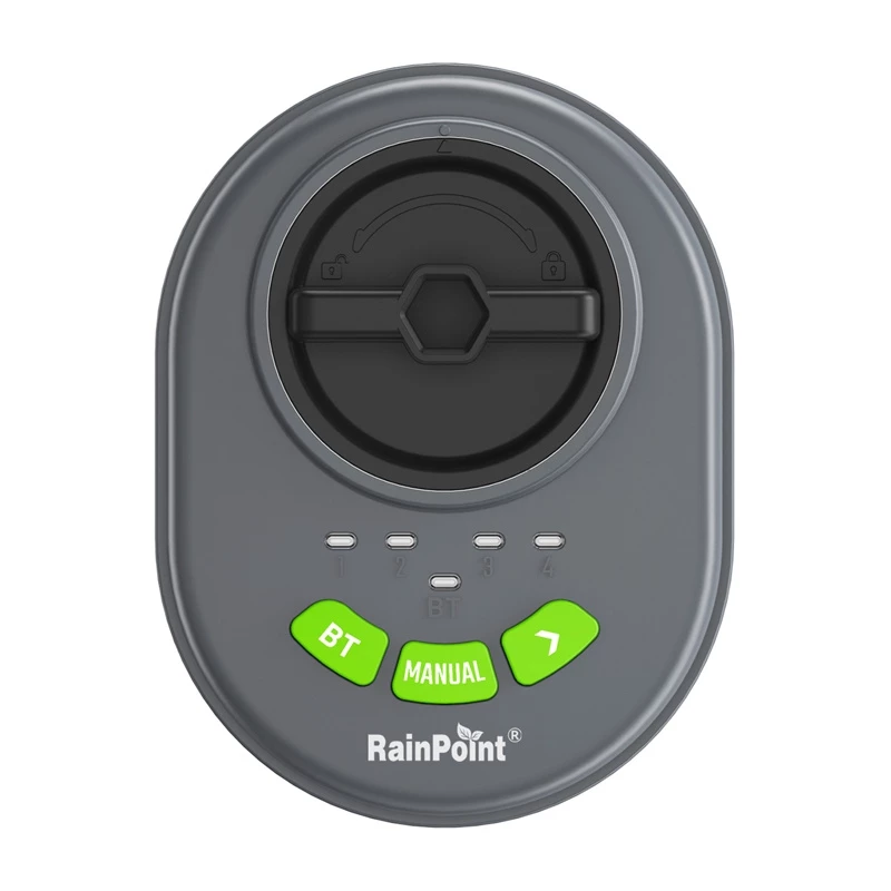 Laistīšanas kontrolieris RainPoint HIC406B — 4 zonas, Bluetooth, vadība caur lietotni
