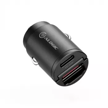 ALOGIC Rapid Power 30W Mini Auto Lādētājs USB-C USB-A