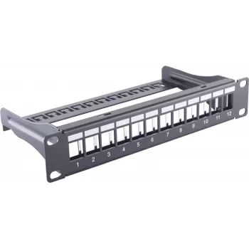 Patch Panel 1U ShiverPeaks BS08-10080 Melns Metāls
