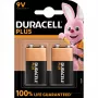 Baterija Duracell Plus 9V (MN1604) — 2 iepakojumā