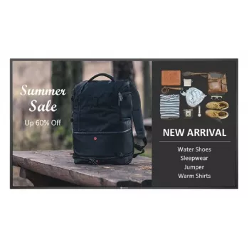 AG Neovo QM-6502 Digitālās izkārtnes plakanais panelis 163.8 cm (64.5 collas) LCD 400 cd/m² 4K Ultra HD Melns