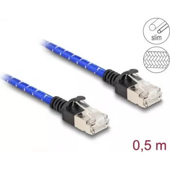 Tīkla kabelis DeLOCK RJ45 Cat.6A 0,5m Zils