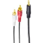 shiverpeaks BS30832-G Audio kabelis 1,5 m 3,5 mm līdz 2 x RCA melns