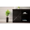 kumode 160x80x35 GRANERO melns/melns glancēts