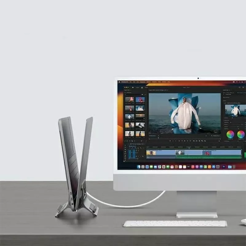 Gravity statīvs MacBook pelēks