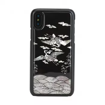 iKins aizsargmaciņš iPhone XS / XS Max — Crane Black