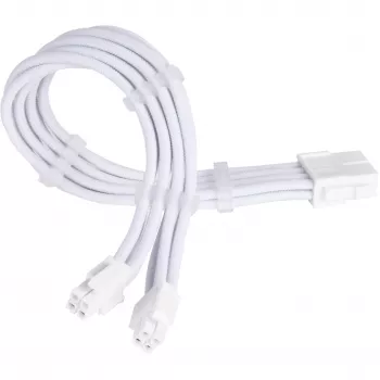 SILVERSTONE EPS 12V 8-pin pagarinātājvads 30 cm balts SST-PP07E-EPS8W-V2