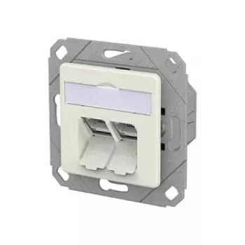 METZ CONNECT Savienojuma ligzda E-DAT C6A LSA++ 2 Portu UPk tīri balta