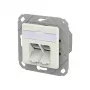 METZ CONNECT Savienojuma ligzda E-DAT C6A LSA++ 2 Portu UPk tīri balta