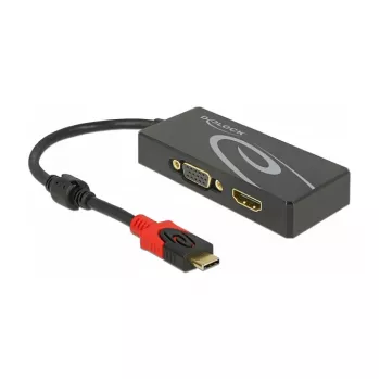 DeLOCK 87730 USB grafiskā adapteris 3840 x 2160 pikseļi Melns