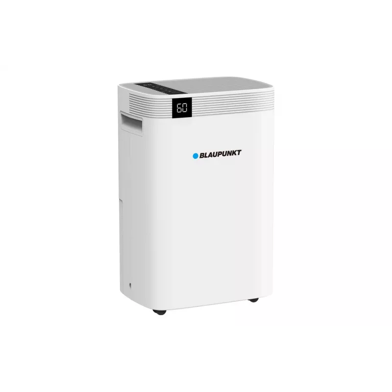 Gaisa sausinātājs BLAUPUNKT ADH601 — 2,5 L tvertne, 16 l/diennaktī, 245 W, 48 dB, Wi‑Fi, 20–40 m², balts