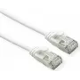 ROLINE DataCenter - Savienojuma kabelis - RJ-45 (T) uz RJ-45 (T) - 15 cm - 3,6 mm - U/FTP - CAT 6a - Bezhalogēns, Lietais, Bezāķējams, Vītā dzīsla, 10 Gigabit Ethernet - Balts, RAL 9003