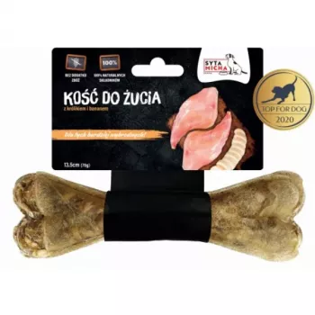 Košļājamā rotaļlieta sunim SYTA MICHA Trusis ar banānu, 13,5 cm, 70 g, dabīgs zobu tīrīšanas kārums pieaugušiem suņiem