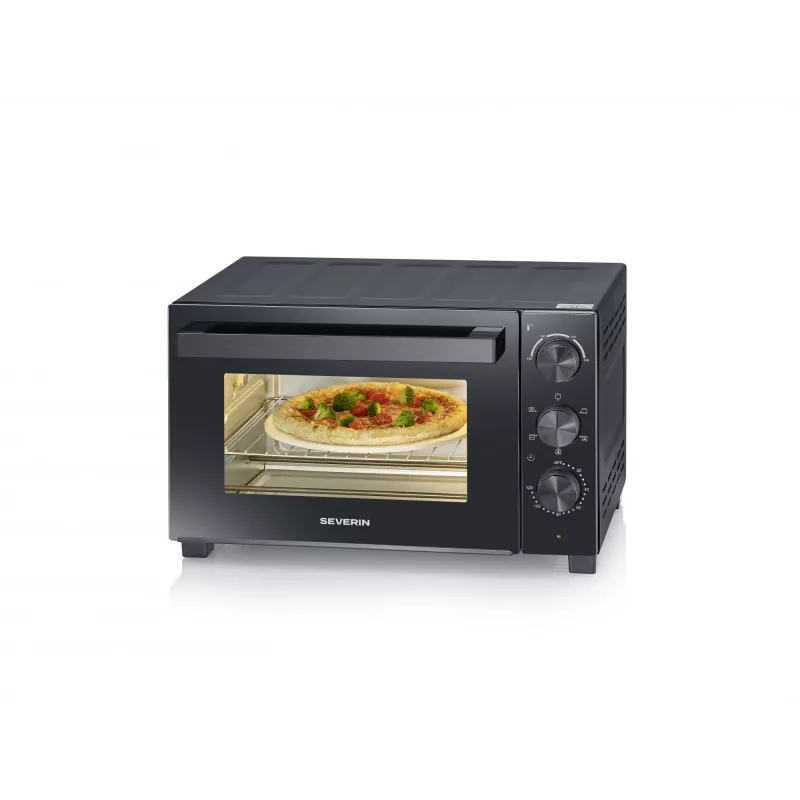 Cepeškrāsns SEVERIN TO 2075 — 30 L, 1600 W, brīvi stāvoša, melna, grila funkcija