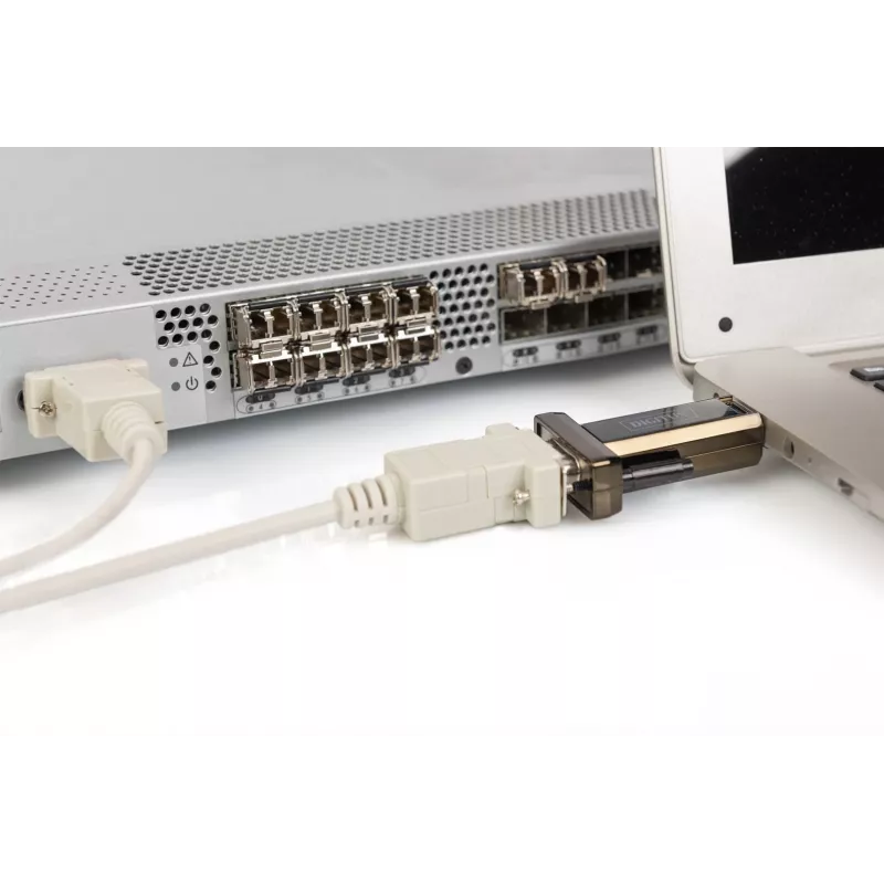 DIGITUS USB 2.0 uz Seriālo Pārveidotājs DSUB 9 vīriešu, iekļauts USB A kabelis 80 cm, FTDI mikroshēma FT232RL, USB 2.0 uz RS232
