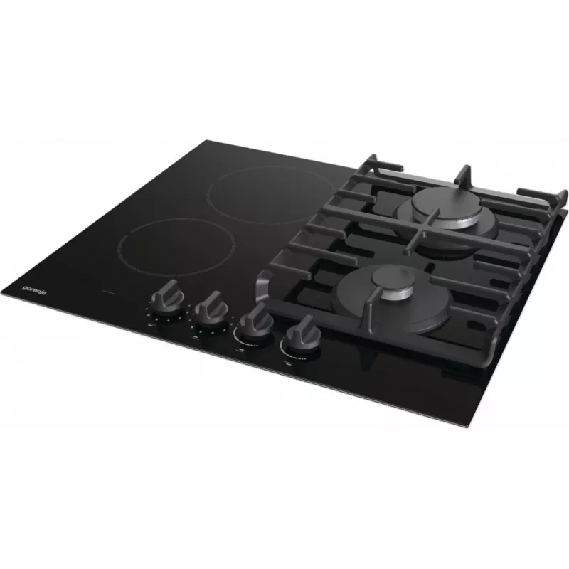 Gorenje GCE691BSC Melna Iebūvējama 60 cm Kombinētā Plīts 4 Zonas