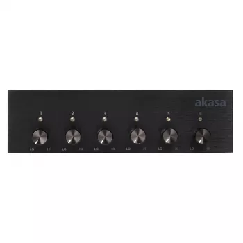 Ventilatoru ātruma kontrolieris Akasa AK-FC-08BKV2 Melns 6 kanāli