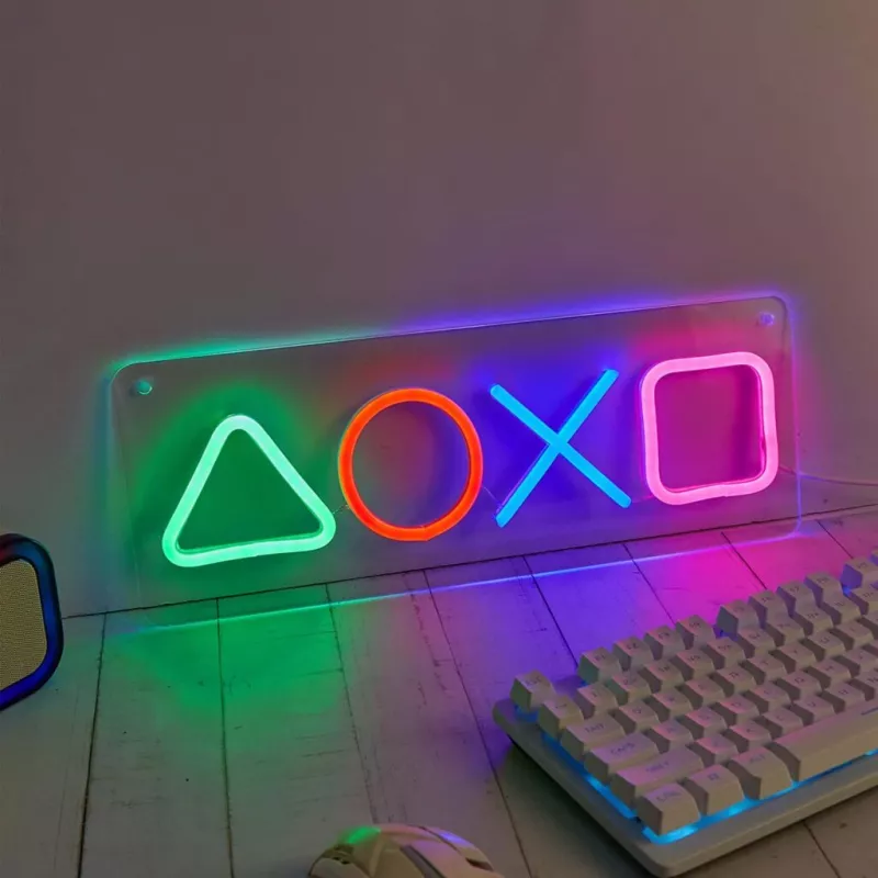 Gaming neon gaismas panelis MANTA SNL111MT – dekoratīvie LED simboli spēļu stacijai