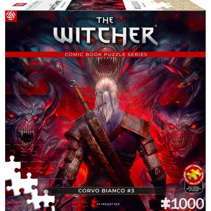 Puzle Komiksu Stils: The Witcher (Wiedźmin) Corvo White, 1000 gabali