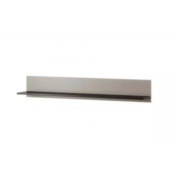Peldošo plauktu komplekts Cama Meble SOHO 125×20×20 cm, skaidu plātne, smilškrāsas/melns, 2 gab.
