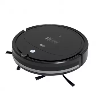 Robotputekļsūcējs TEESA Smart VAC 2 — melns, apaļš, 1000 Pa, Wi‑Fi