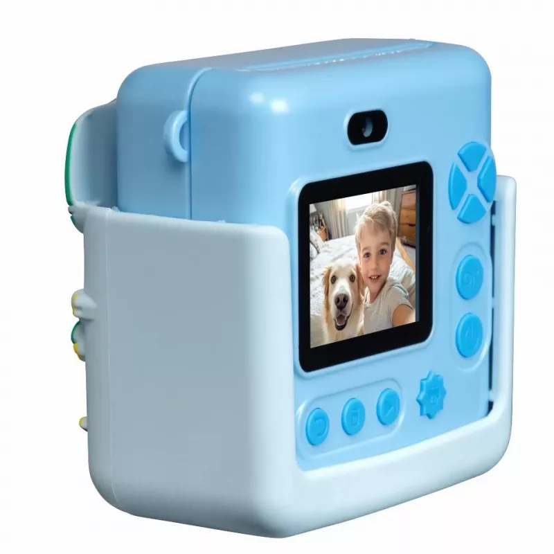 Denver KPC-1363BU Bērnu momentfotogrāfijas kamera Dino ar termoprinteri, 20 MP, zila