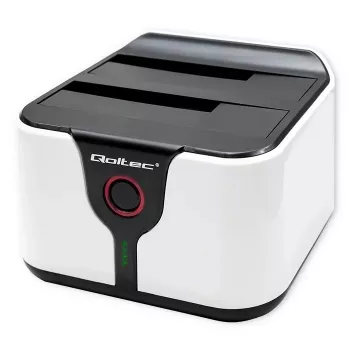 Qoltec 50309 Doku stacija HDD/SSD 2.5 inch 3.5 inch | SATA III | USB 3.0 | Super ātrums 5Gb/s | Klonēšanas funkcija