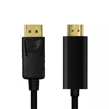 LogiLink CV0126 Video kabeļa adapteris 1 m DisplayPort–HDMI Type A (melns)