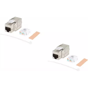 Keystone Jack ShiverPeaks Cat 8.1 Metal BS08-45003-2, ekranēts RJ45 ieliktnis ātrgaitas Ethernet