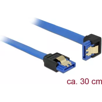 SATA kabelis DeLOCK 85090 Melns Zils